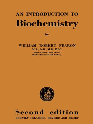 cover image of An Introduction to Biochemistry